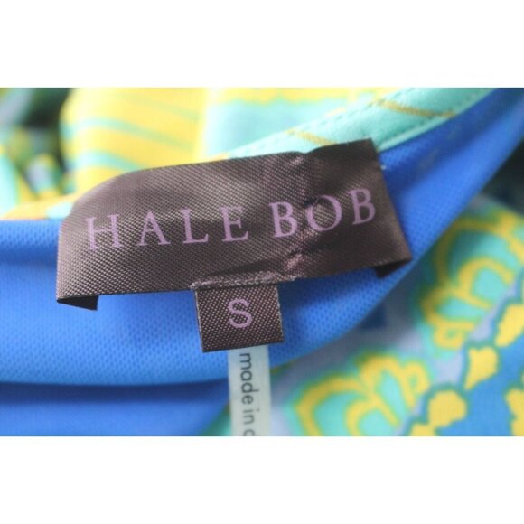 Hale Bob Green Orange Rope Geometric Print Beaded Jersey Mini Shift Dress Size S - Picture 5 of 6